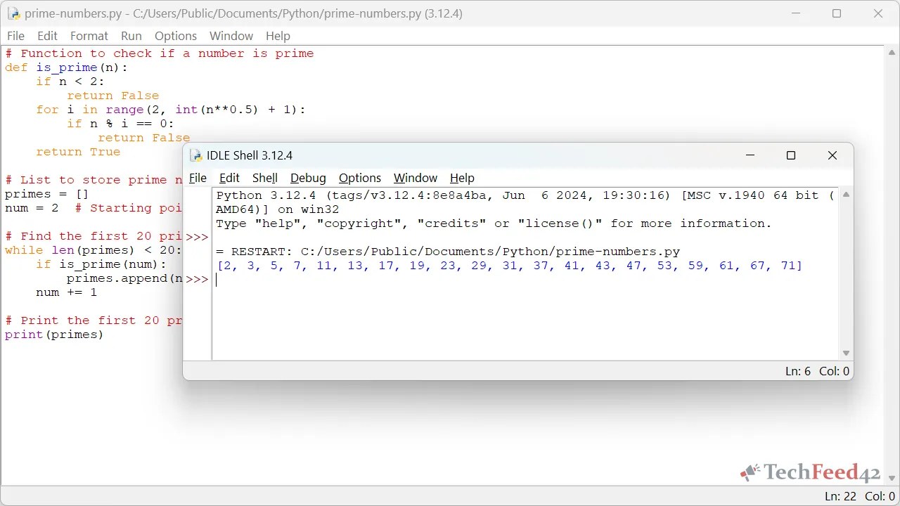Python IDLE Code
