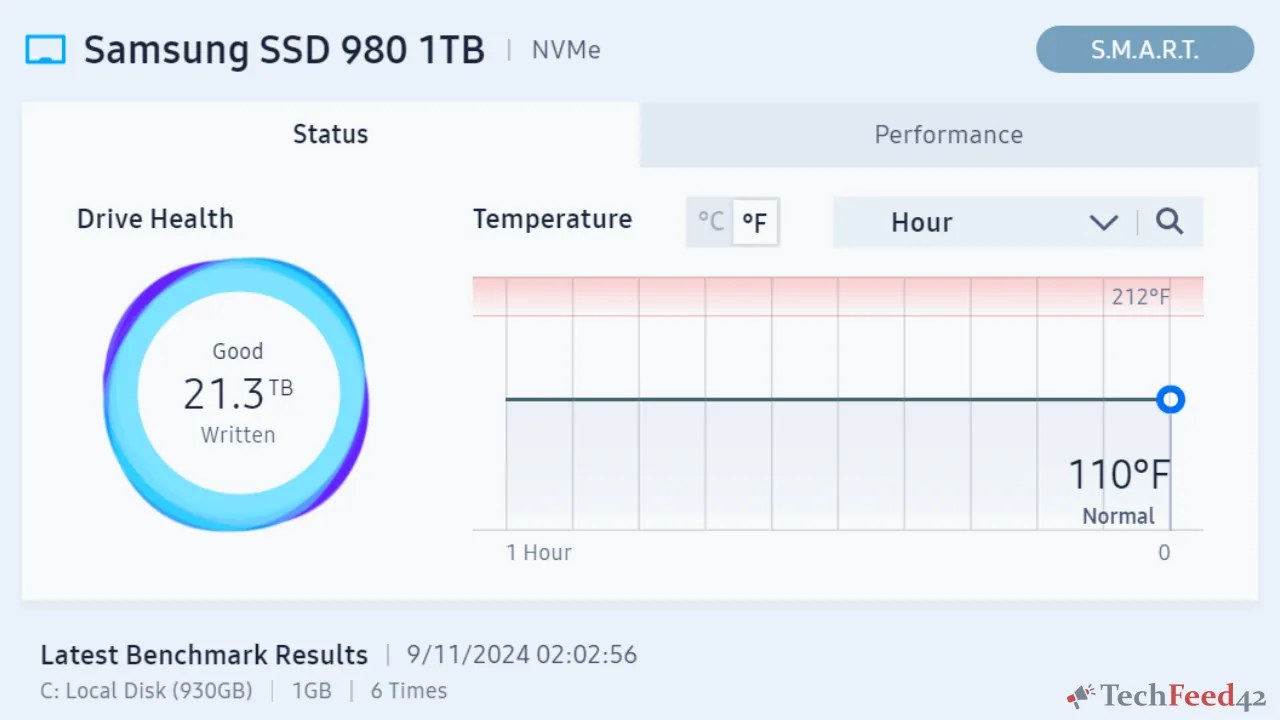 Samsung SSD 980 Temperature