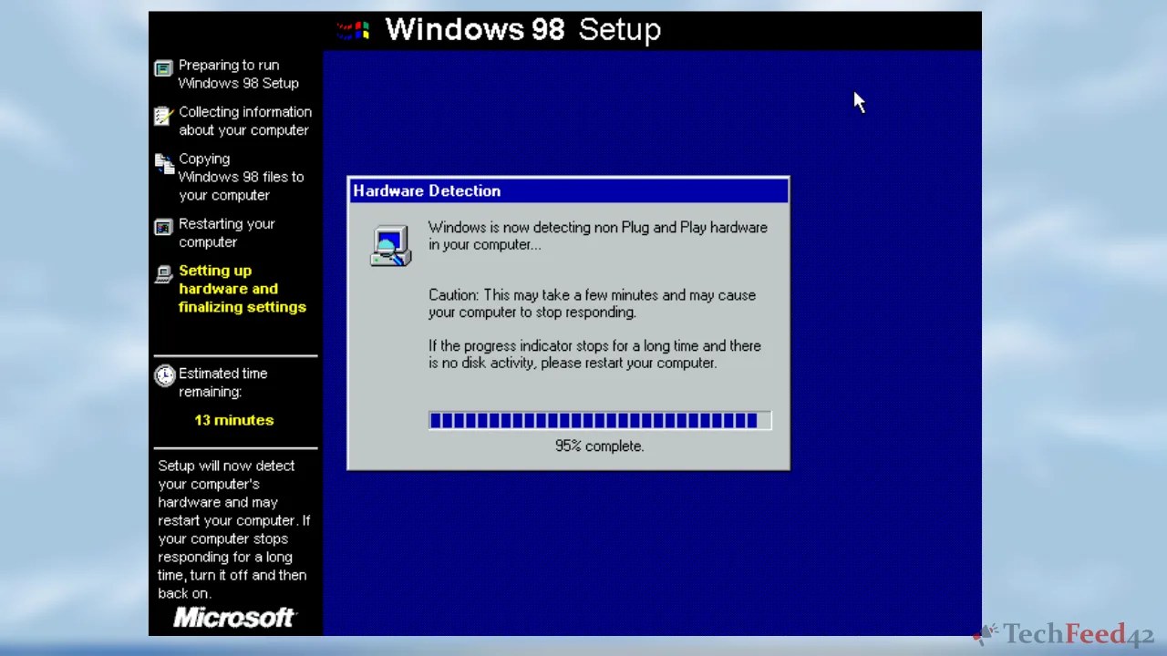 VirtualBox Windows 98 Setup