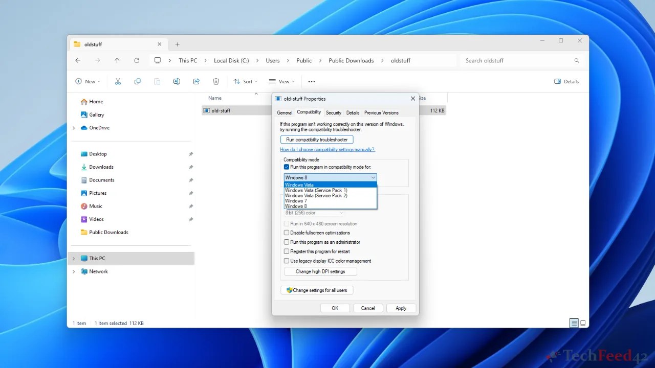 Windows 11 Compatibility Mode