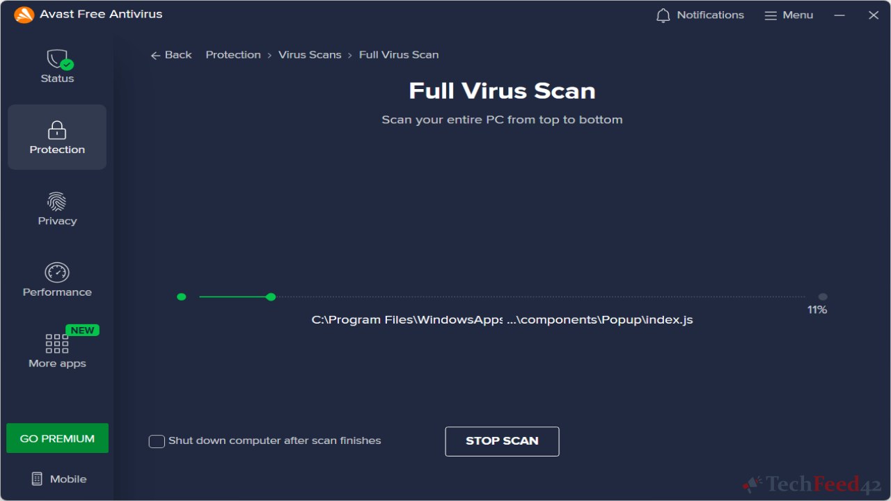Avast Antivirus Full Scan