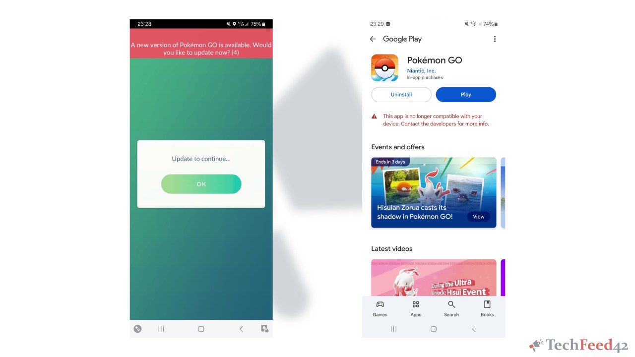 Pokemon GO compatibility issue